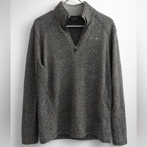 Eddie Bauer Men's Charcoal Zip-Up Sweater